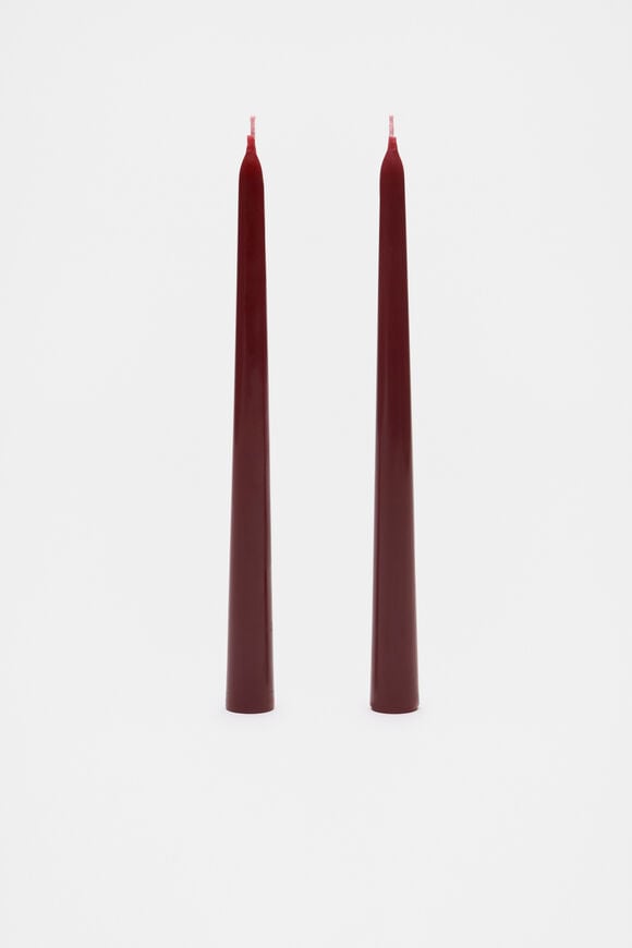 Taper Candle Set of 2  Claret  hi-res
