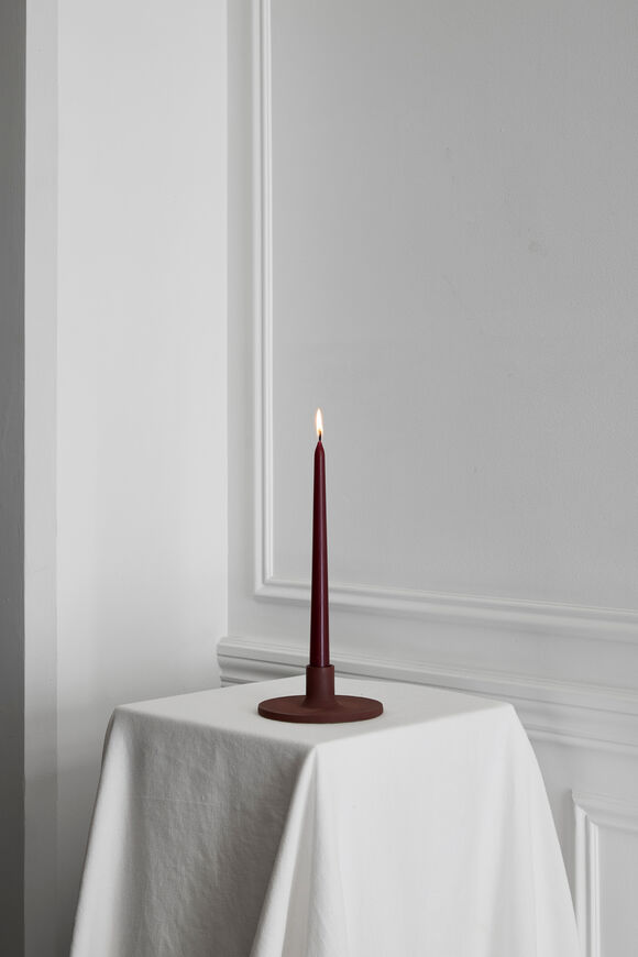 Taper Candle Set of 2  Claret  hi-res