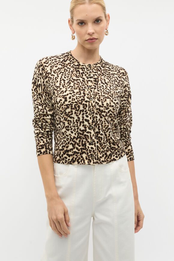 Leopard Print Cardi  Animal Print  hi-res