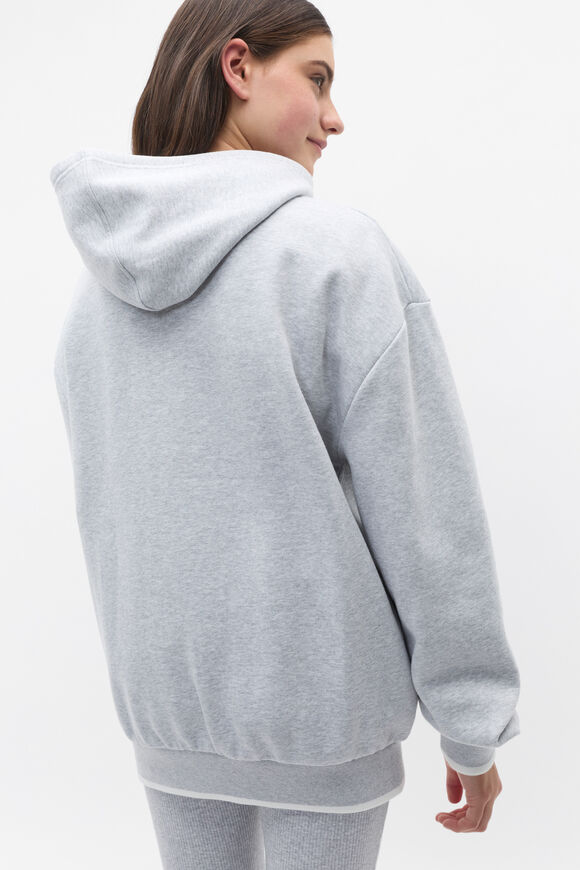 Embroidered Hoodie  Cloud Grey Marle  hi-res