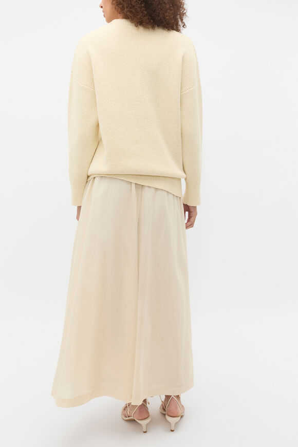 Boucle Slouch Crew Neck Knit  Tofu  hi-res