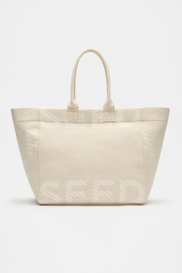 Cropped Logo Tote  Cream  hi-res