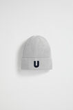 Rib Initial Beanie  U  hi-res