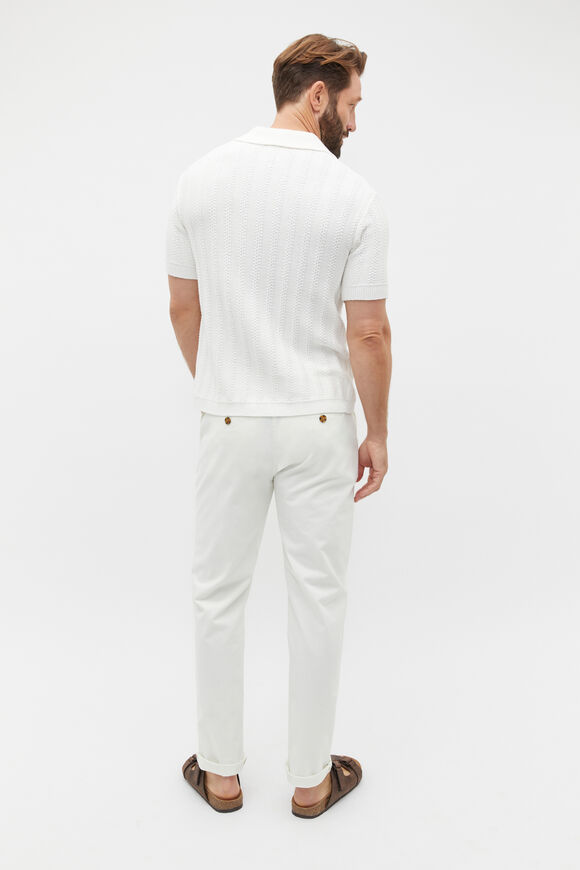 Relaxed Knit Polo  Vintage White  hi-res