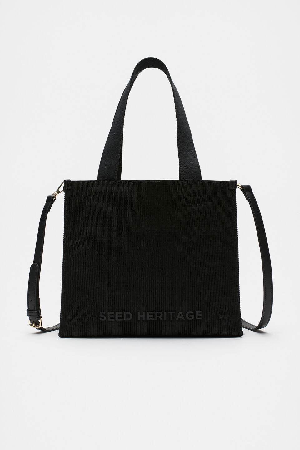Small Knit Tote  Black