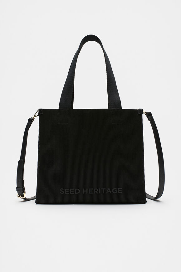 Small Knit Tote  Black  hi-res
