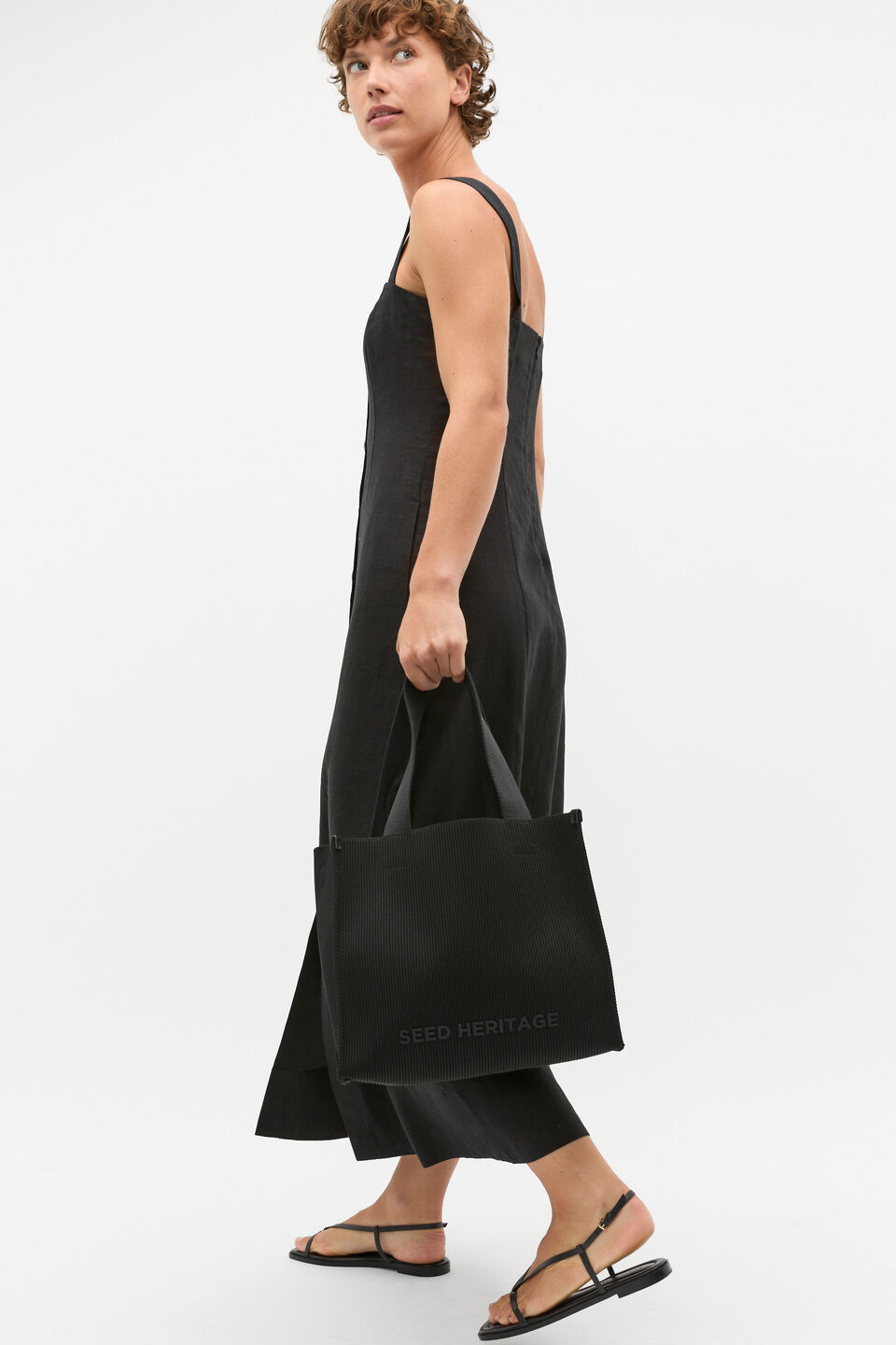 Small Knit Tote  Black