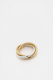 Mixed Looped Links Ring  Silver Gold  hi-res