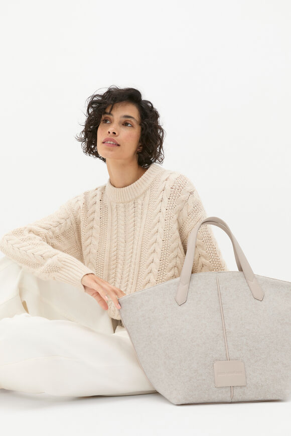 Felt Large Carry All Tote  Oat  hi-res