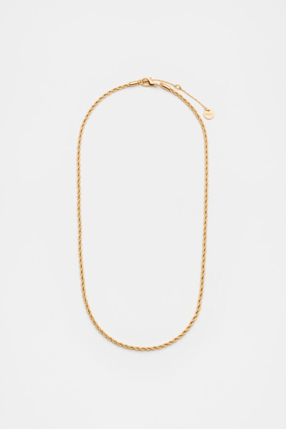 Fine Rope Necklace  Gold  hi-res