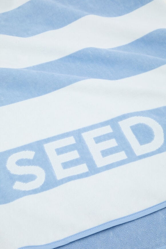 Beach Towel  Luna Blue Stripe  hi-res