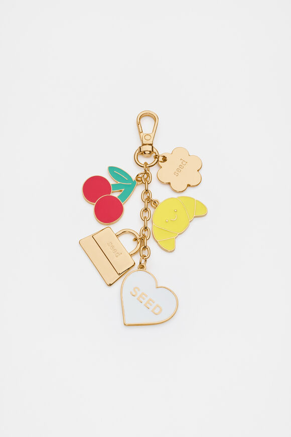 Croissant Jumble Bag Charm  Multi  hi-res