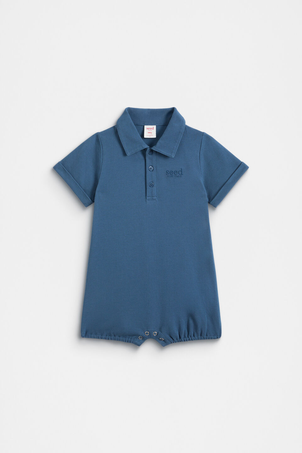 Core Logo Romper  Washed Navy