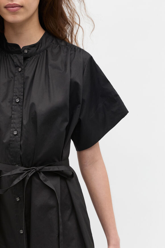 Poplin Voluminous Maxi Dress  Black  hi-res