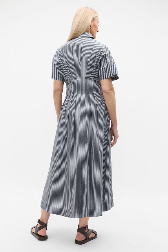 Poplin Stripe Shirt Dress  Twilight Blue Stripe  hi-res