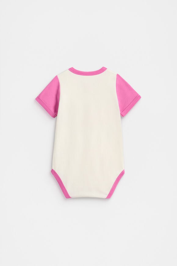 Colourblock Logo Bodysuit  Wild Berry  hi-res