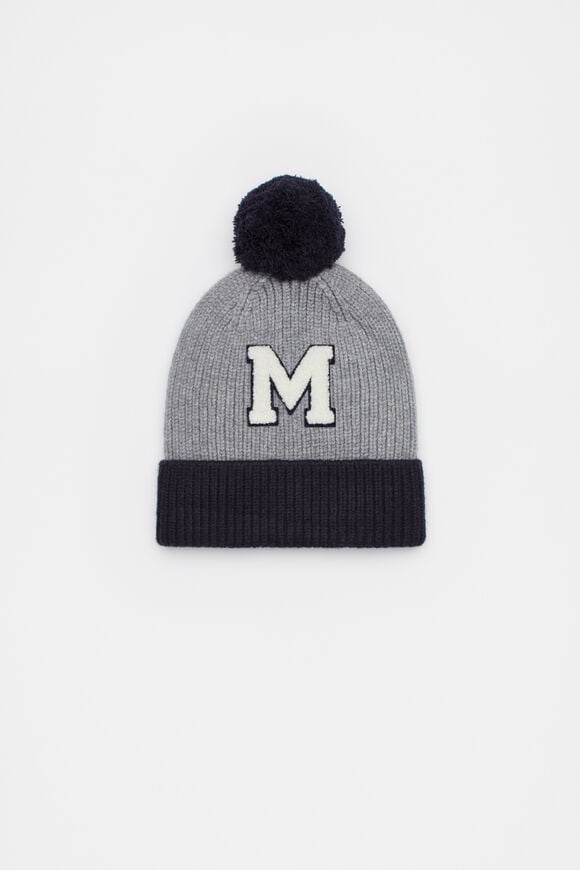 Colourblock Initial Beanie  M  hi-res