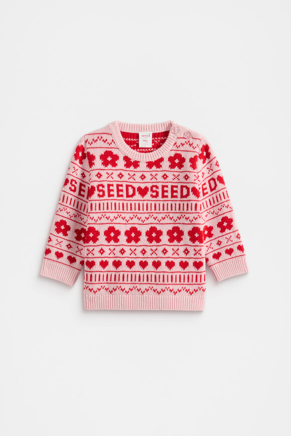 Fairisle Sweater  Rose Petal  hi-res