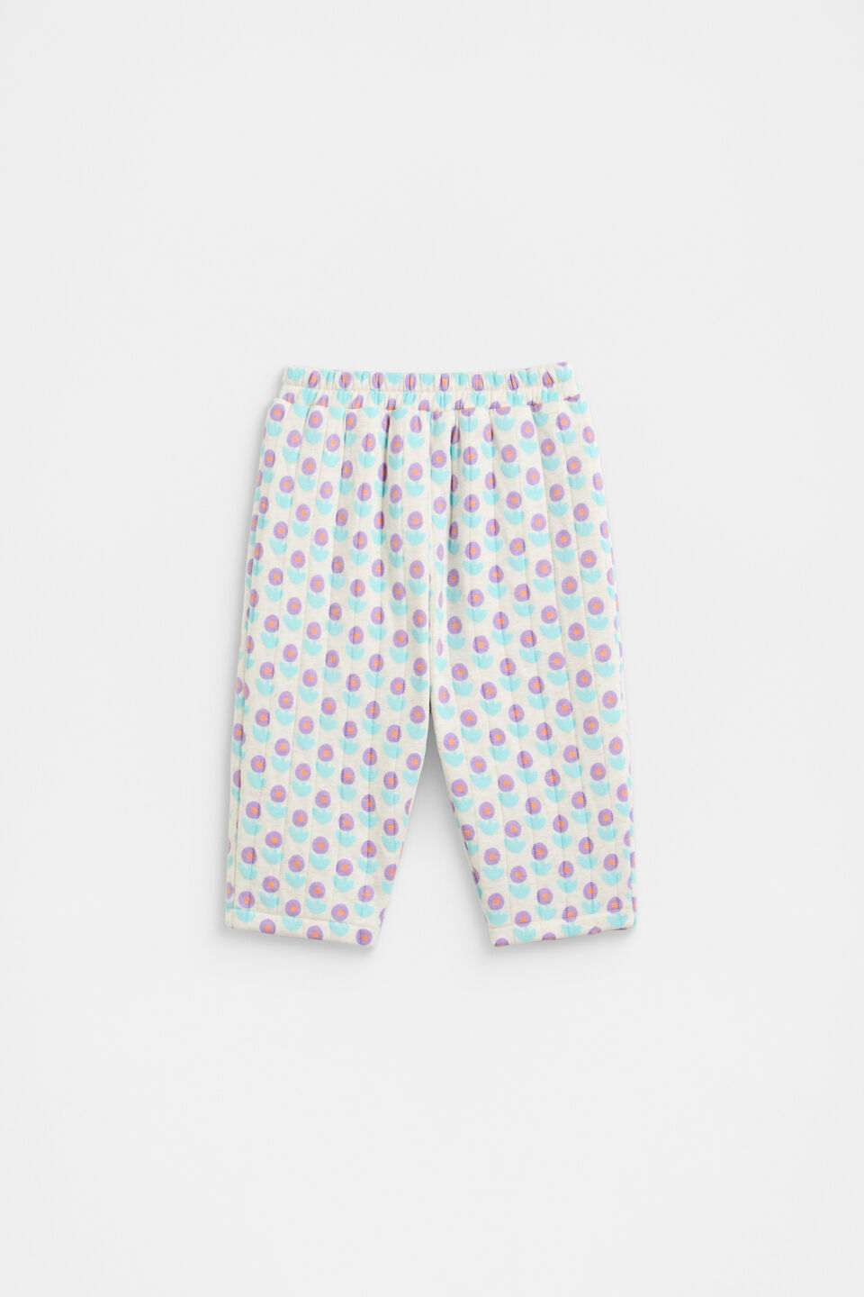Quilted Flower Pant  Sand Marle