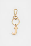 Gold Initials Keyring  J  hi-res