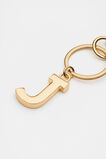 Gold Initials Keyring  J  hi-res
