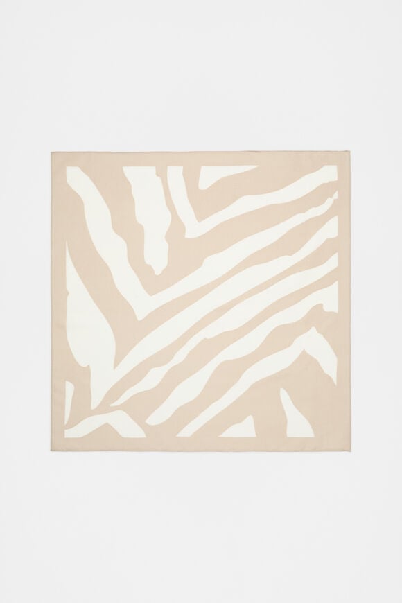 Printed Headscarf  Iced Latte  hi-res