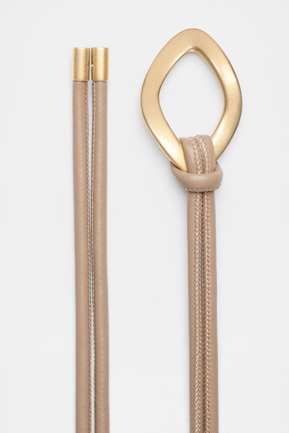Stella Ring Detail Tubular Belt  Iced Latte  hi-res