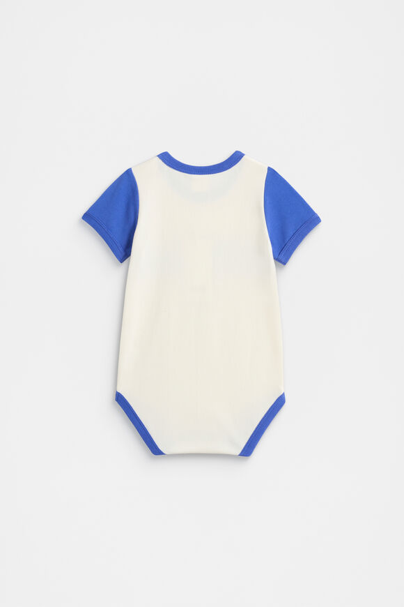 Colourblock Logo Bodysuit  Azure Blue  hi-res