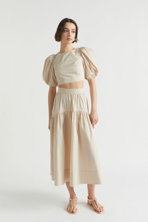 Sateen Tie Back Top  Magnolia  hi-res