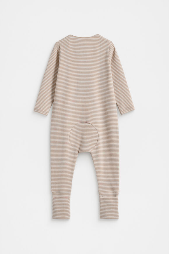 Core Logo Zipsuit  Sand Stripe  hi-res
