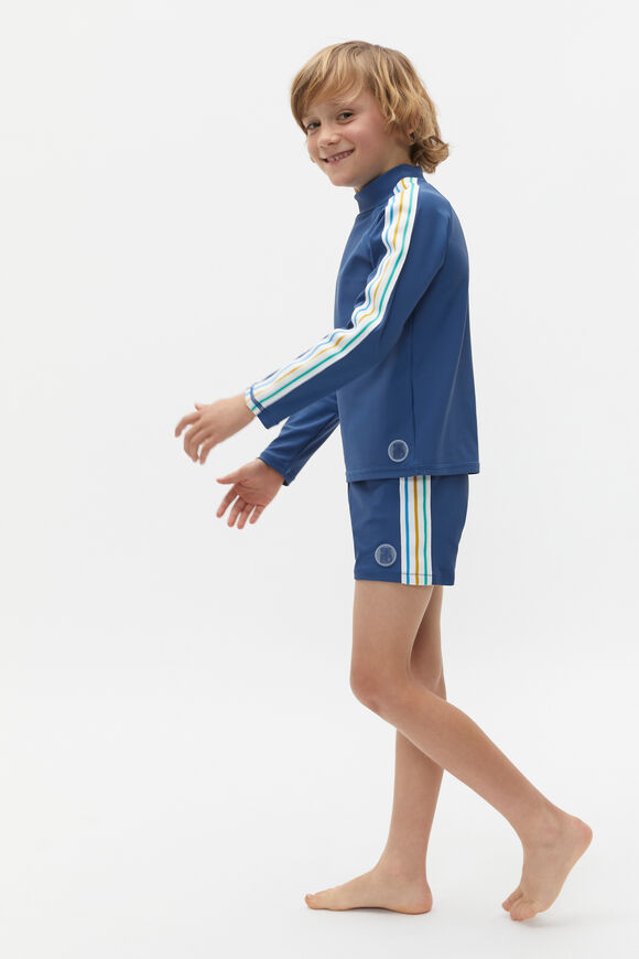 Side Stripe Tape Rashvest  Airforce Blue  hi-res