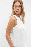 Linen One Shoulder Top  Whisper White  hi-res
