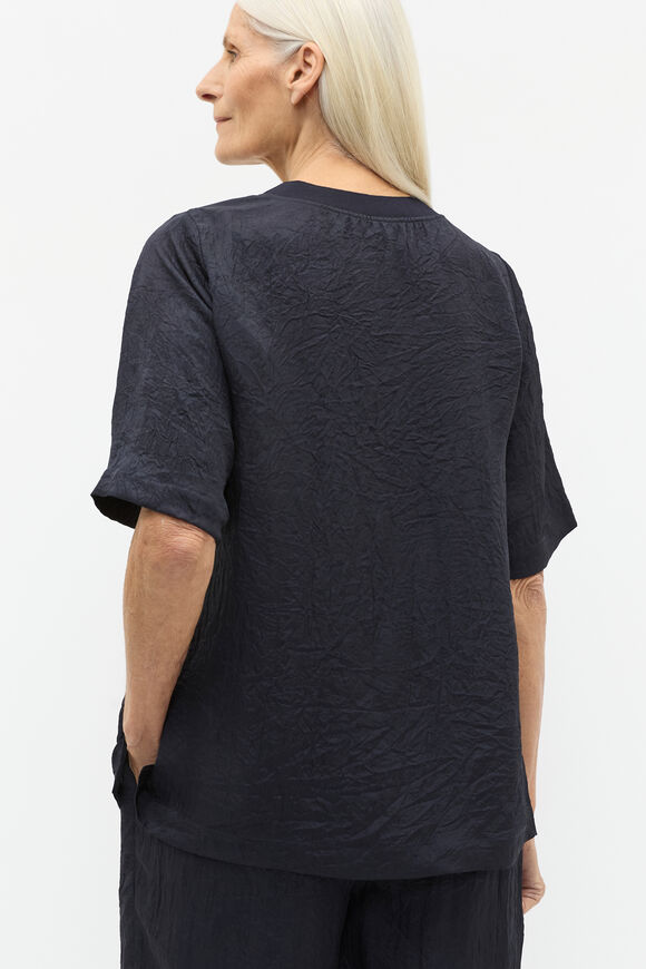 Textured Satin Tee  Twilight Blue  hi-res
