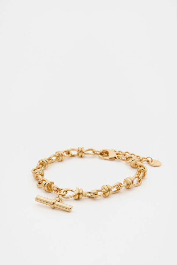 T-Bar Chain Bracelet  Gold  hi-res