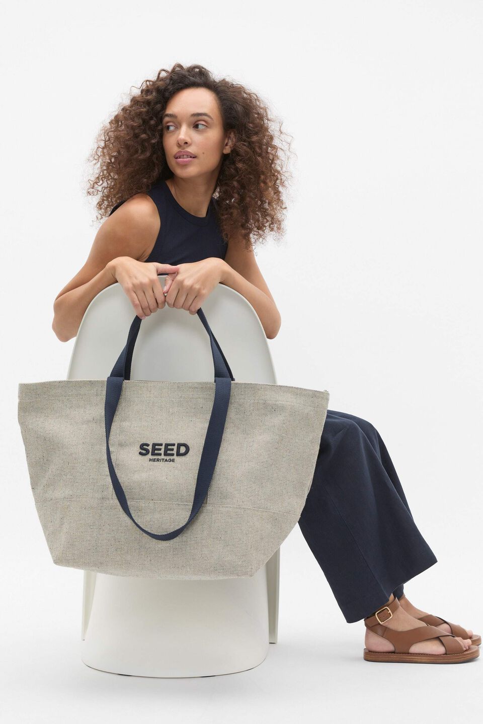 Seed Overnight Tote  Twilight Blue