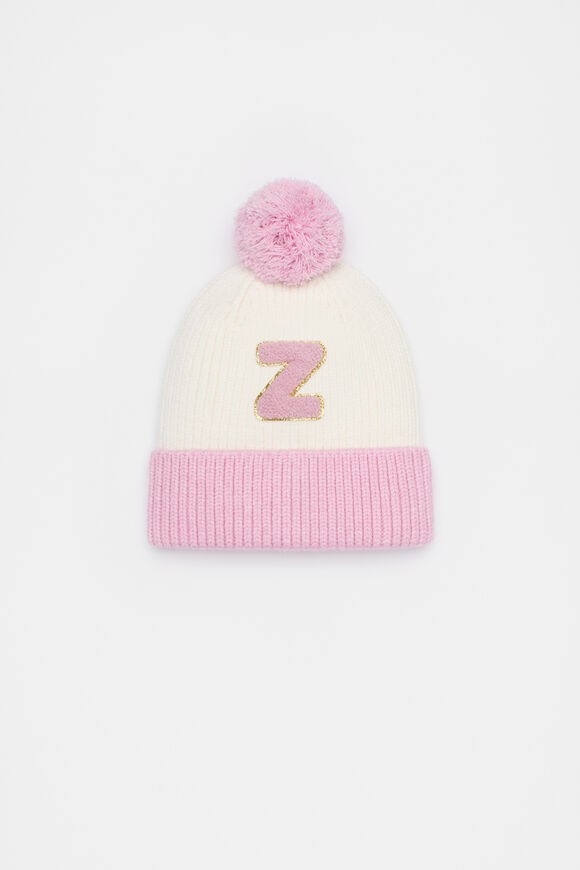 Colourblock Initial Beanie  Z  hi-res