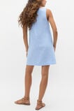 Linen Square Neck Mini Dress  Cornflower Blue Crossdye  hi-res