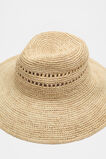 Wide Brim Detail Fedora  Natural  hi-res