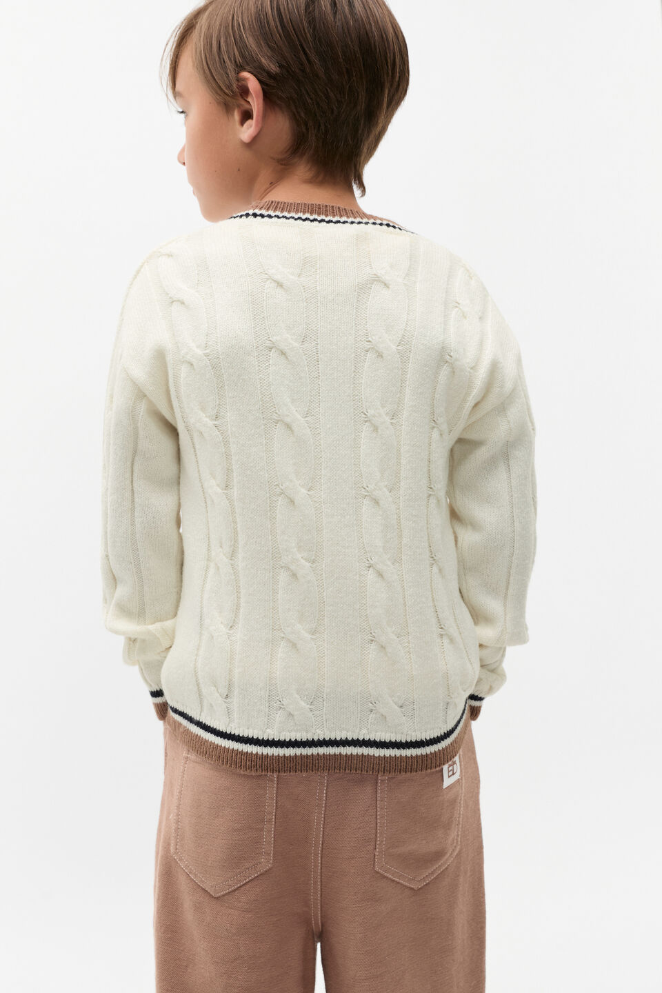 Varsity Cardigan  Classic Cream