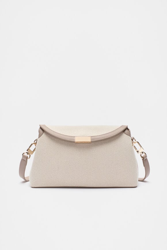 Textured Curved Handbag  Cookie  hi-res