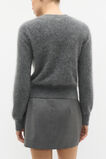 Brushed Cashmere Button Cardigan  Charcoal Grey Marle  hi-res