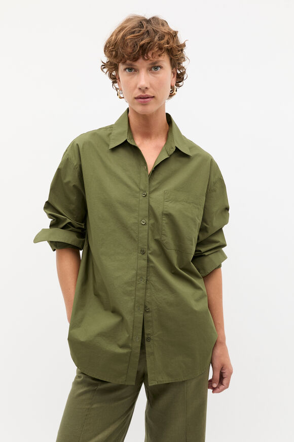 Poplin Pocket Front Shirt  Rainforest  hi-res