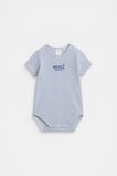 Core Rib Logo Bodysuit  Navy Stripe  hi-res