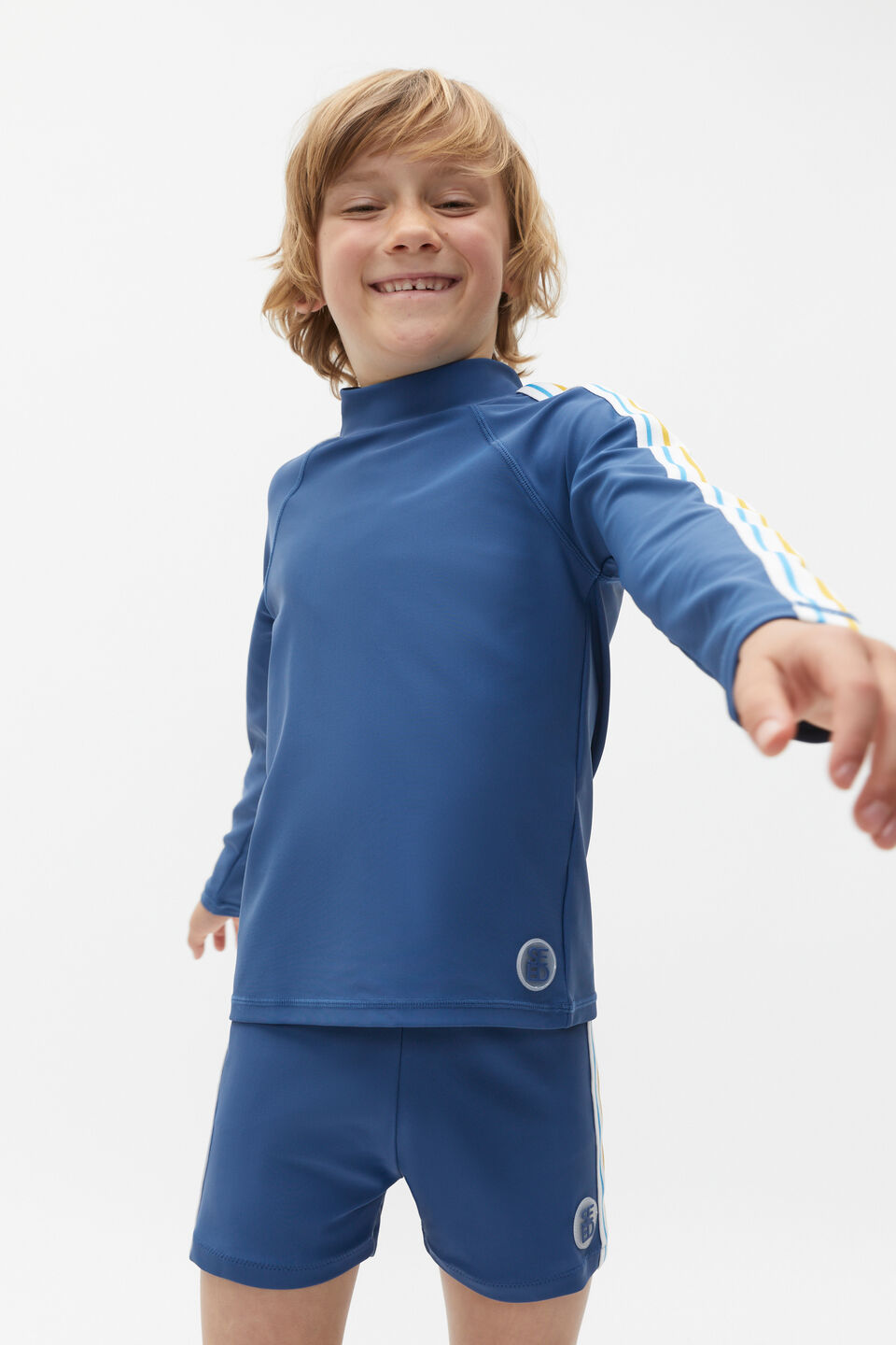 Side Stripe Tape Rashvest  Airforce Blue