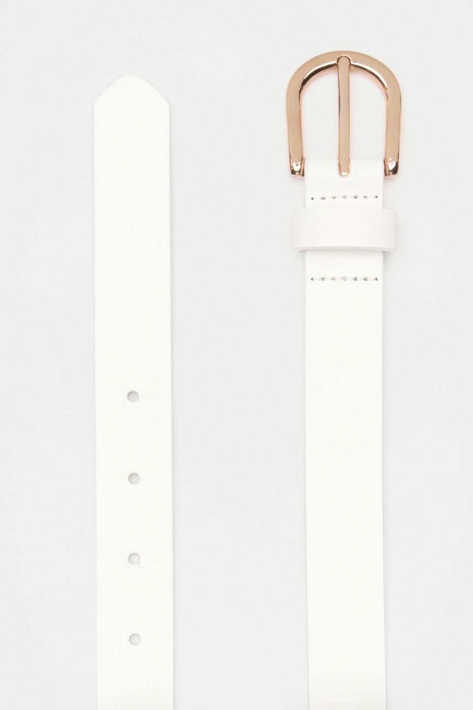 Rory Leather Belt  White