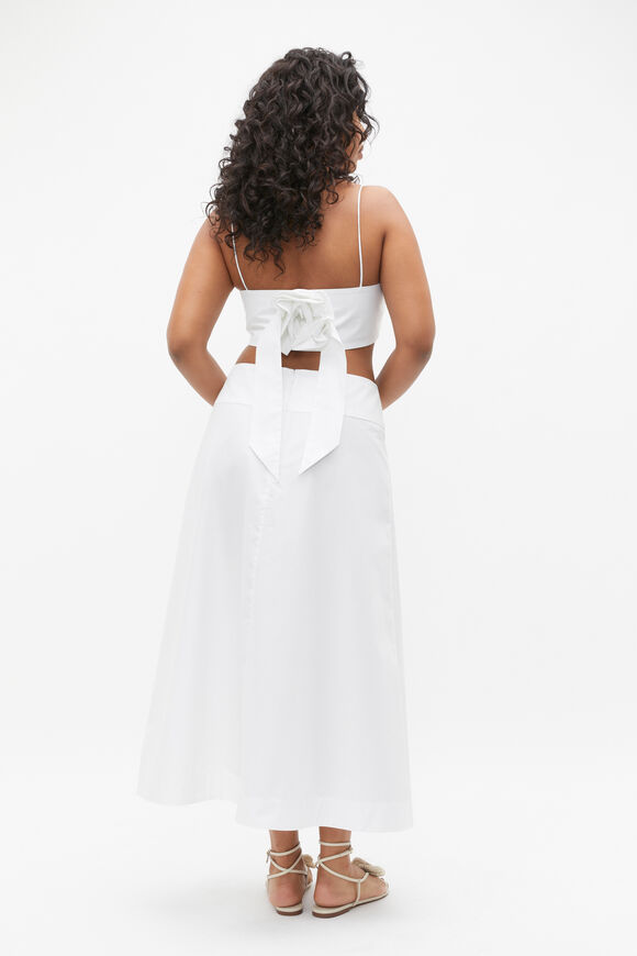 Basque Waist Circle Skirt  Whisper White  hi-res