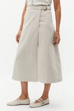 Denim Wrap Front Buckle Skirt  Oat  hi-res