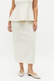 Wool Crepe Pencil Skirt  Cloud Cream  hi-res