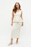 Wool Crepe Pencil Skirt  Cloud Cream  hi-res