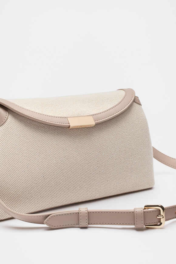 Textured Curved Handbag  Cookie  hi-res